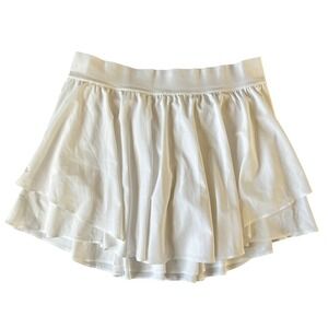 Lululemon Court Rival High-Rise Skirt White Tennis Skort Size 12 Active Golf Gym